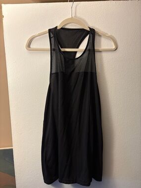 Athleta Black Mesh-Back Tank Top